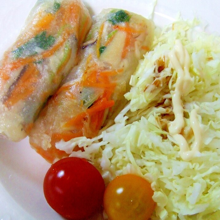 ライスペーパーの揚げ春巻き風 レシピ 作り方 By 味噌汁ざんまい 楽天レシピ